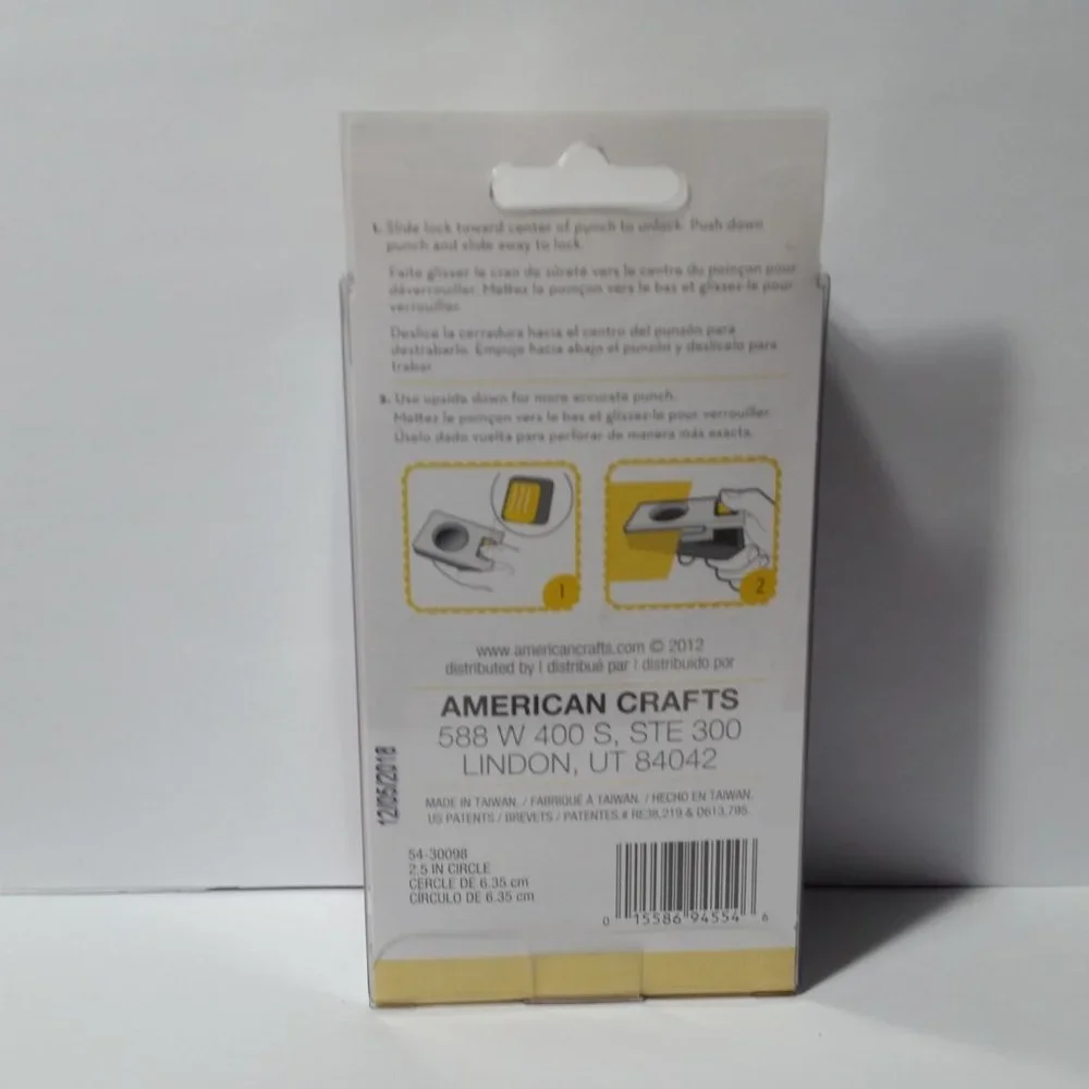 ek Tools Craft Paper Punch Circle 2 1/2